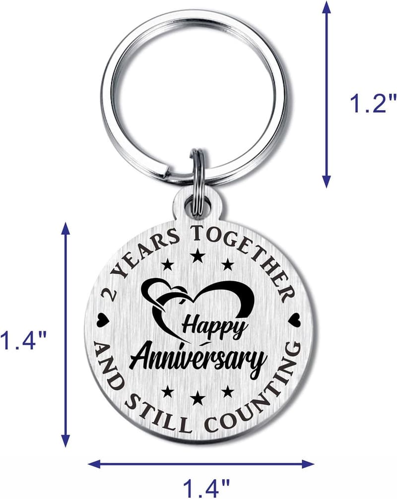 Happy Anniversary Keychain Gift for Couples