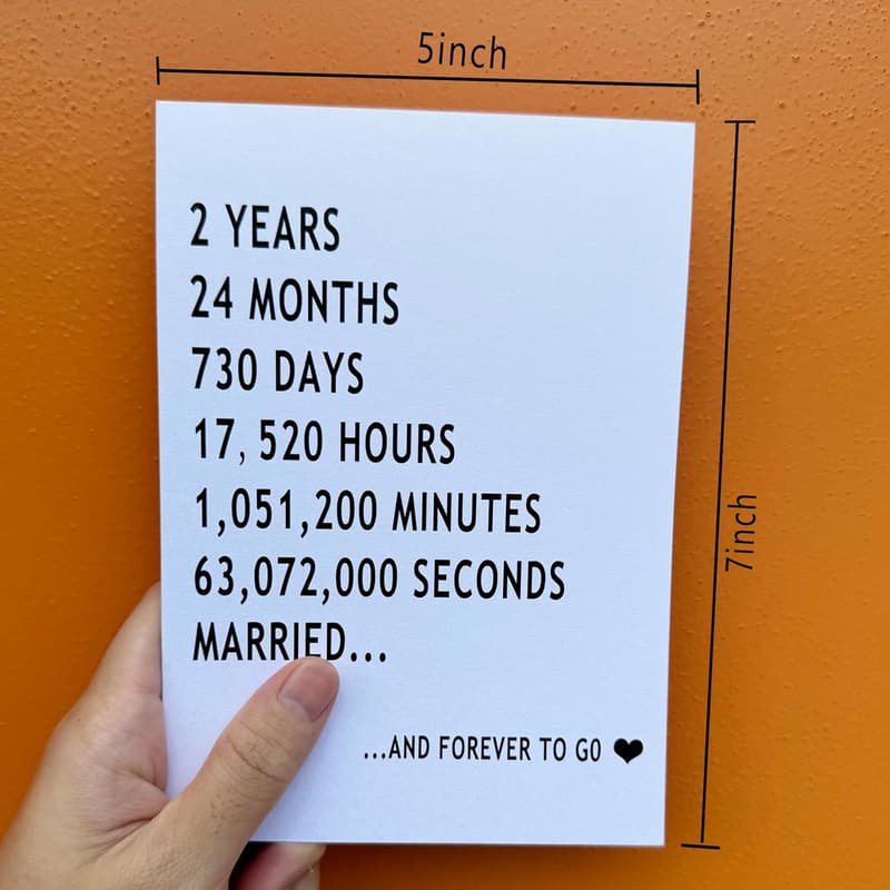 2nd Anniversary Card - Funny Gift for Couples