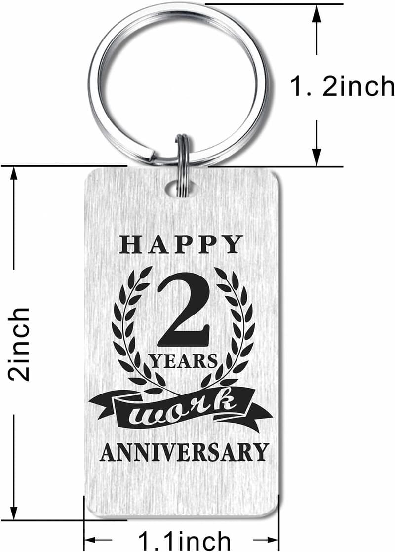 Work Anniversary Keychain Gift for Employees