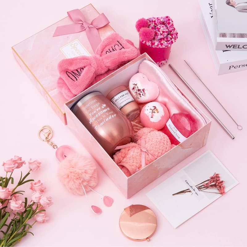 Birthday Gift Basket for Women - 13-Piece Self-Care Set