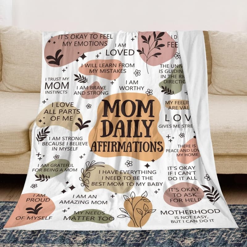 Postpartum Throw Blanket for New Moms (50
