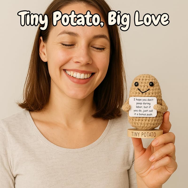 Handmade Positive Potato Doll - Funny Gift for New Moms