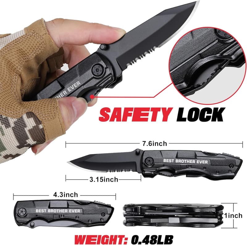 Best Brother Ever Multitool Knife - Perfect Gift for Brother