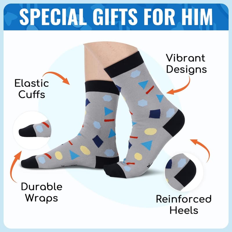 Funny Family Socks for Men - Gift for Dad, Brother, Uncle