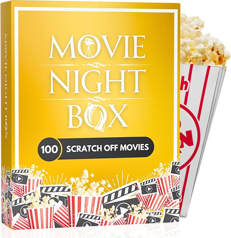 Interactive Movie Night Scratch-Off Box for Couples & Families