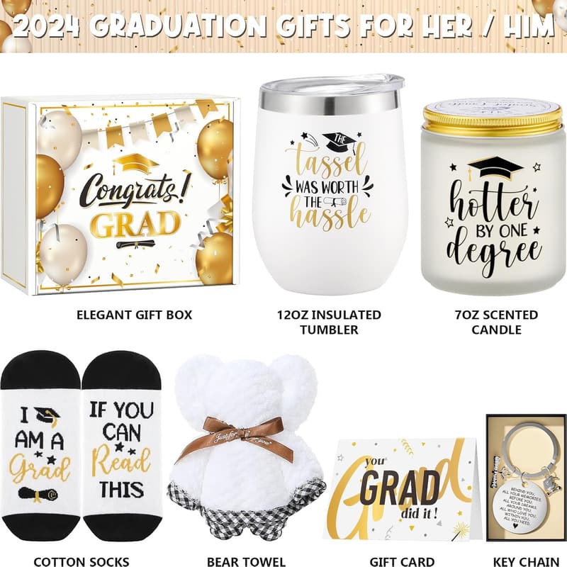 2025 Graduation Gift Box with Wine Tumbler for Him/Her