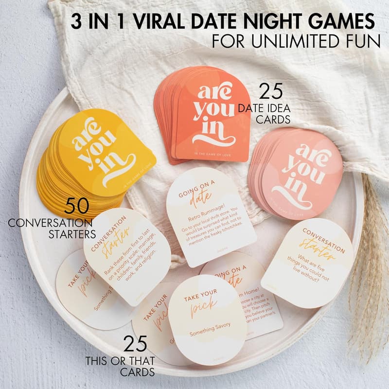 Couples Date Night Game Cards - 100 Unique Ideas for Couples