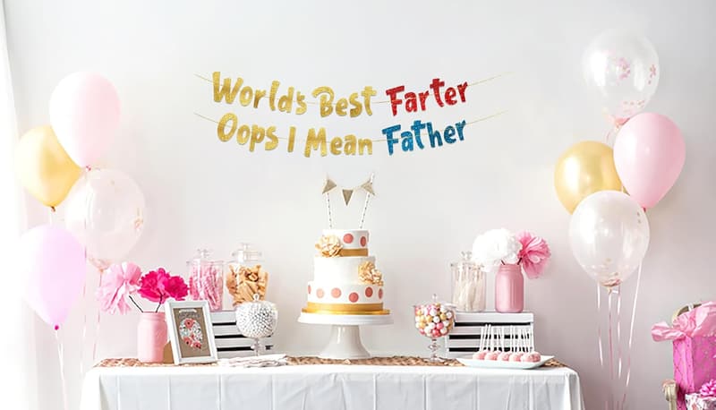 Dad Birthday Banner - Funny Decorations for Milestone Ages