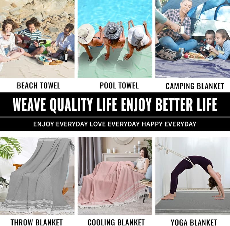 Turkish Beach Towel Blanket for Men's Birthdays