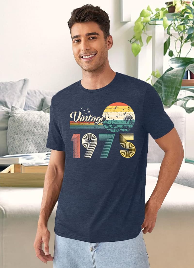 Vintage 1975 Men's 50th Birthday T-Shirt