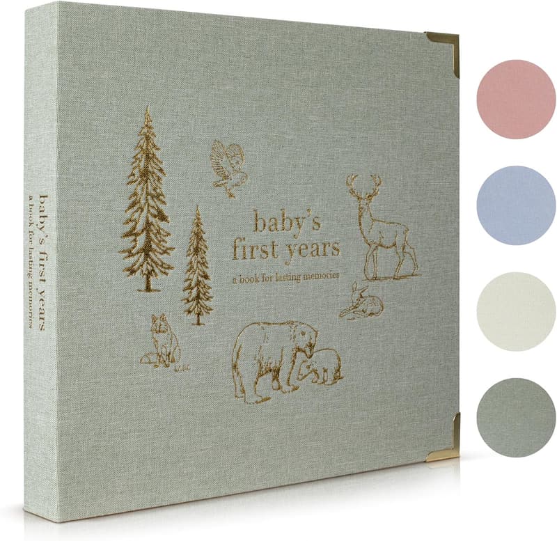 Timeless Baby Memory Book - Neutral Scrapbook for Boys & Girls