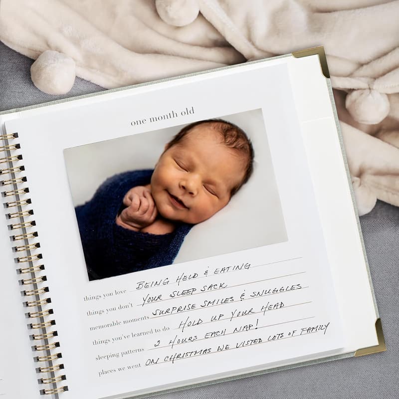 Timeless Baby Memory Book - Neutral Scrapbook for Boys & Girls