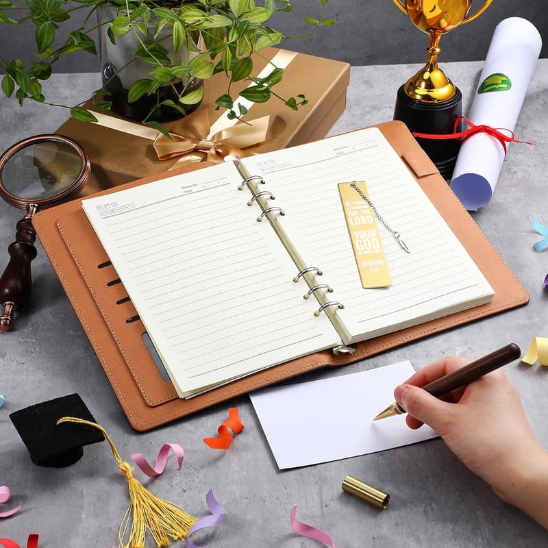 2025 Graduation Gift Basket: Leather Journal & Pen Set