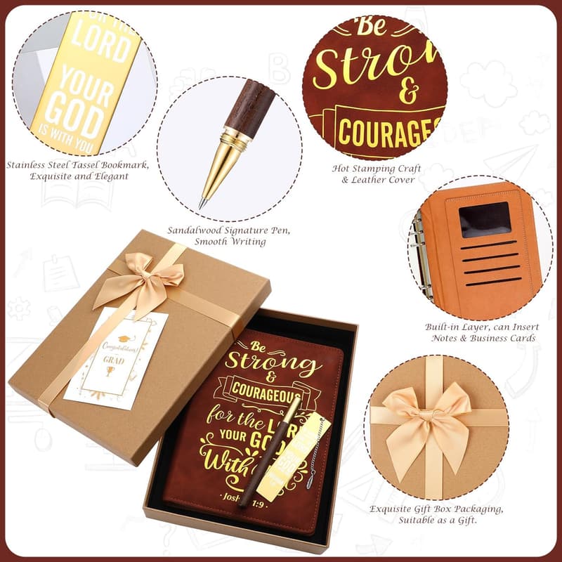 2025 Graduation Gift Basket: Leather Journal & Pen Set