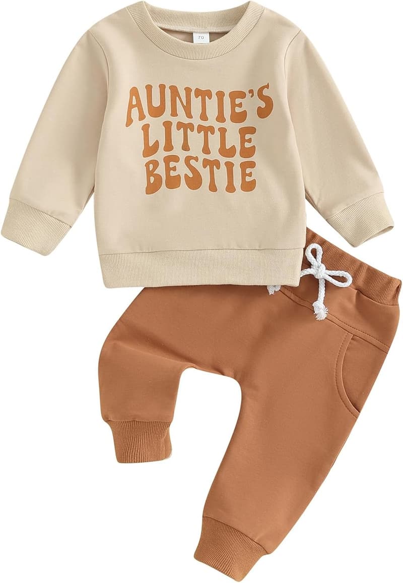Gender Neutral Long Sleeve Baby Sweatshirt & Pant Set