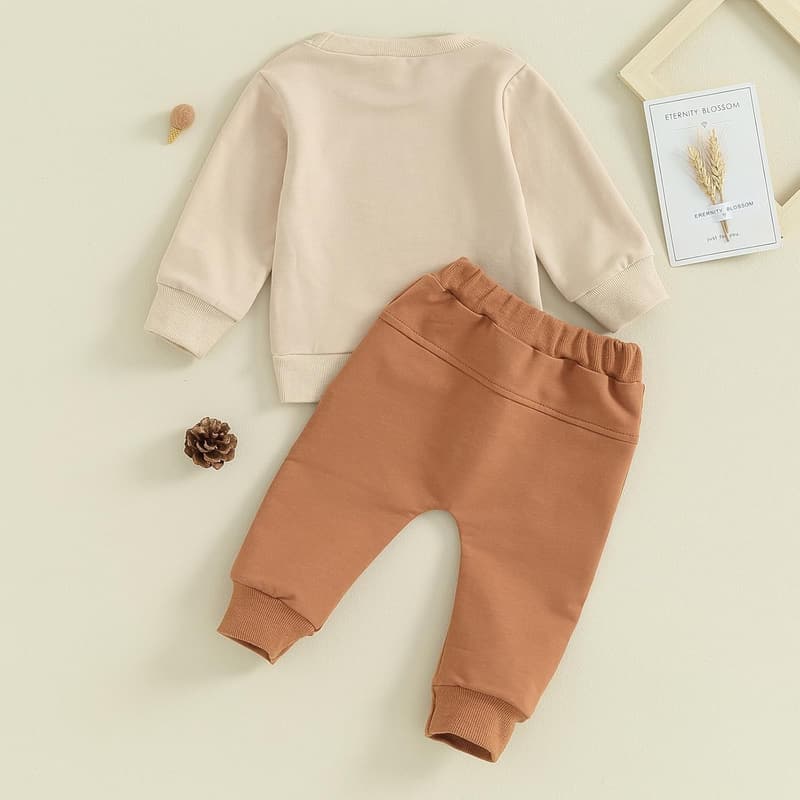 Gender Neutral Long Sleeve Baby Sweatshirt & Pant Set