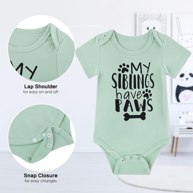 Neutral Infant Bodysuit for Newborns, Short Sleeve, 0-12 Months