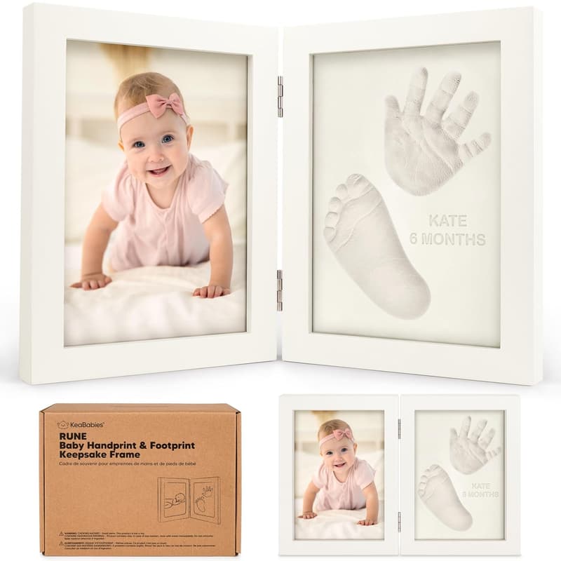 Newborn Footprint and Handprint Keepsake Kit - Personalized Nursery Gift