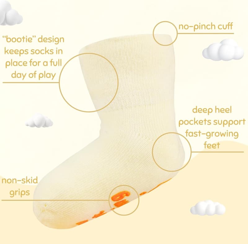 Funny Quote Baby Socks Set (4 Pairs) for Newborns 3-12 Months