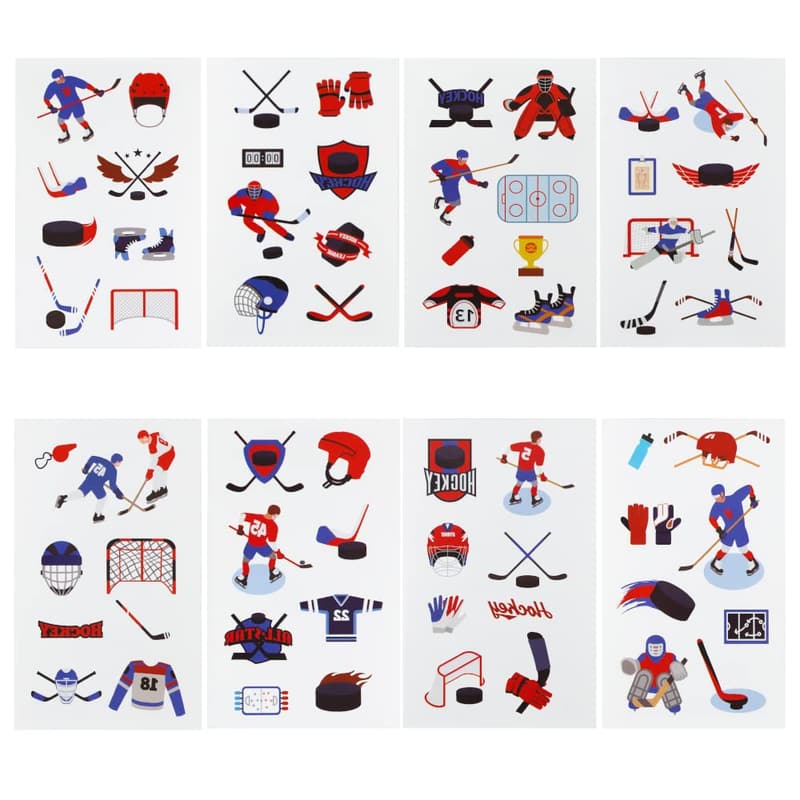 Hockey Party Birthday Temporary Tattoos - 24 Sheets