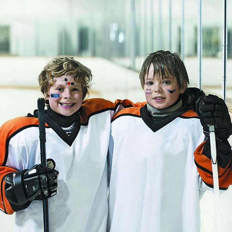Hockey Party Temporary Tattoos for Kids - 432 Pieces