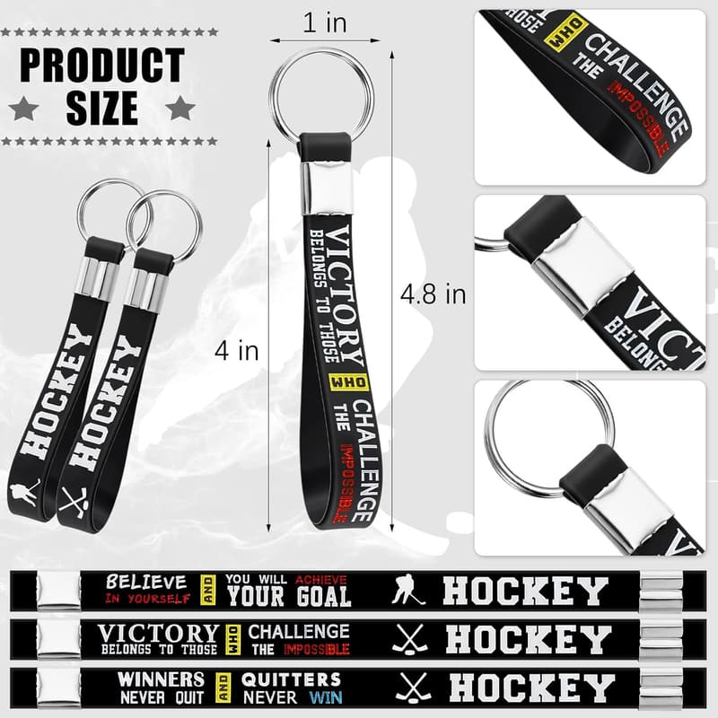 Sports Party Motivational Keychains - 24 Pack