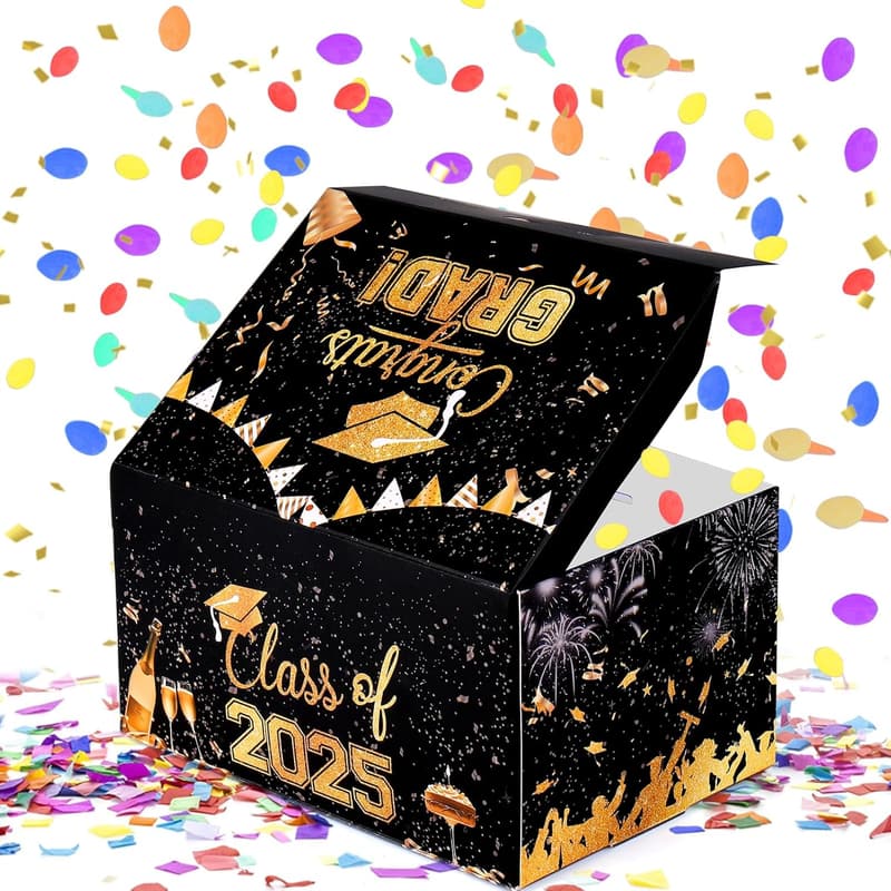 2025 Graduation Gift Box with Confetti Surprise for Graduates