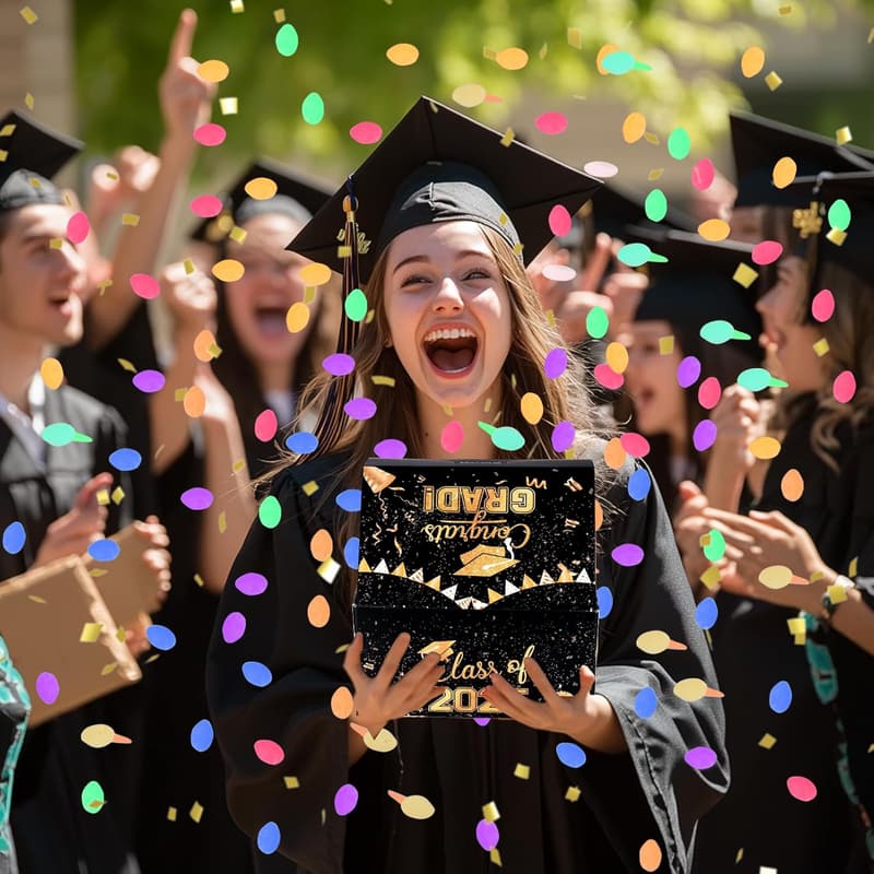 2025 Graduation Gift Box with Confetti Surprise for Graduates