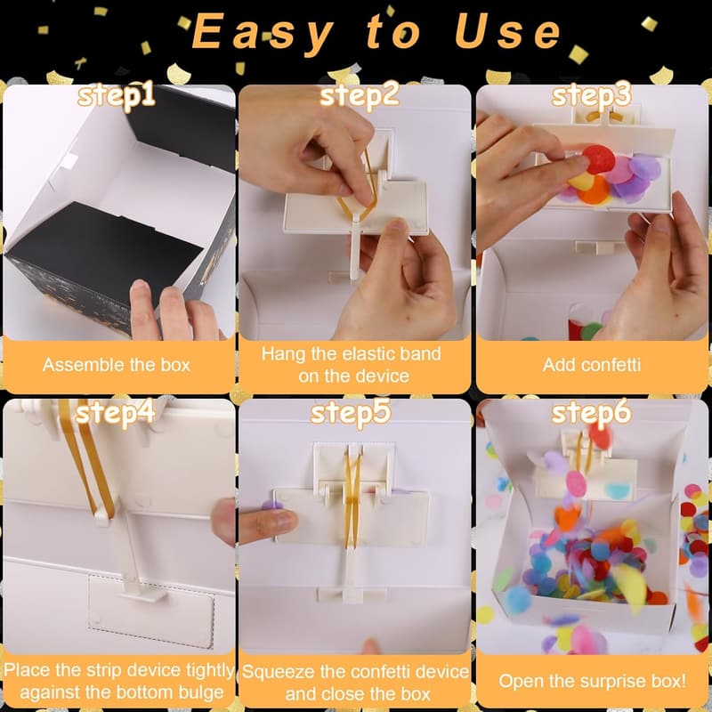 2025 Graduation Gift Box with Confetti Surprise for Graduates