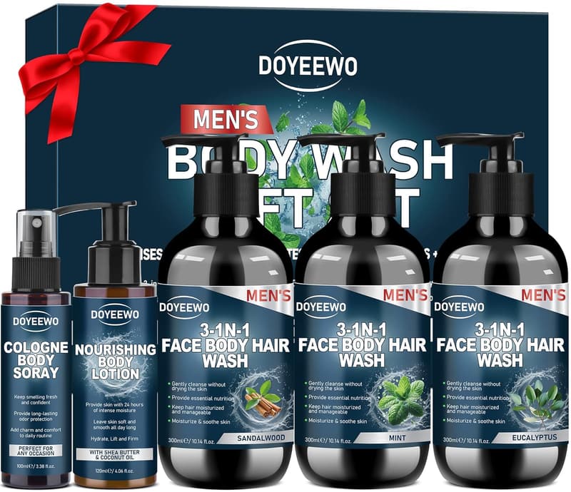 Men's Body Wash Gift Set - Cleanses & Nourishes Skin