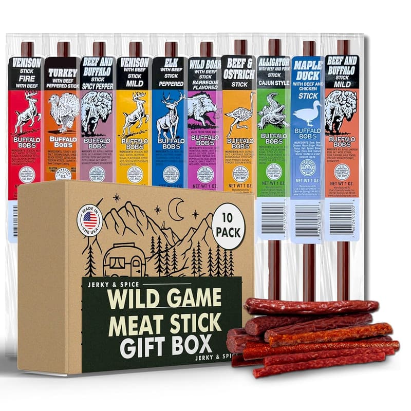 Exotic Beef Jerky Variety Pack - 10-Pack for Men