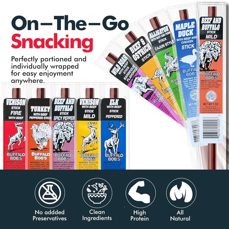 Exotic Beef Jerky Variety Pack - 10-Pack for Men
