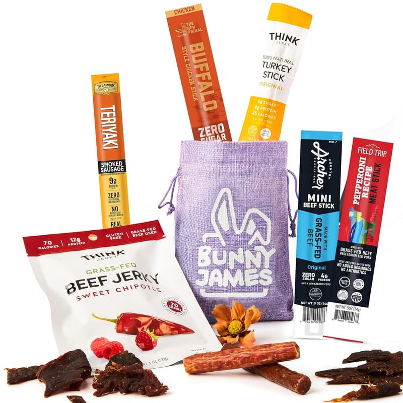 Beef Jerky Gift Basket for Men - Curated Treats for Dad