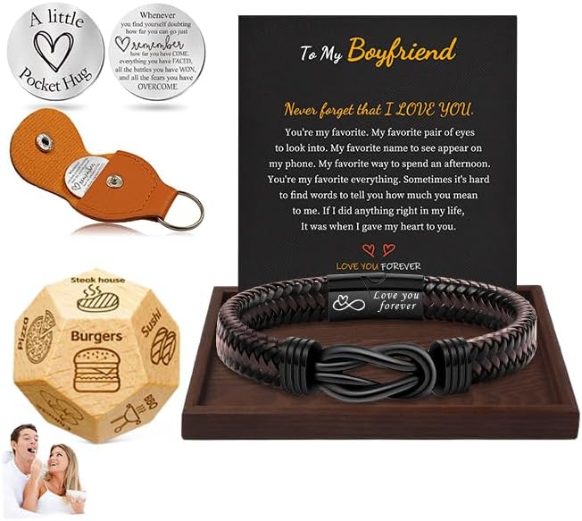 Father's Day Leather Bracelet Gift for Men - 