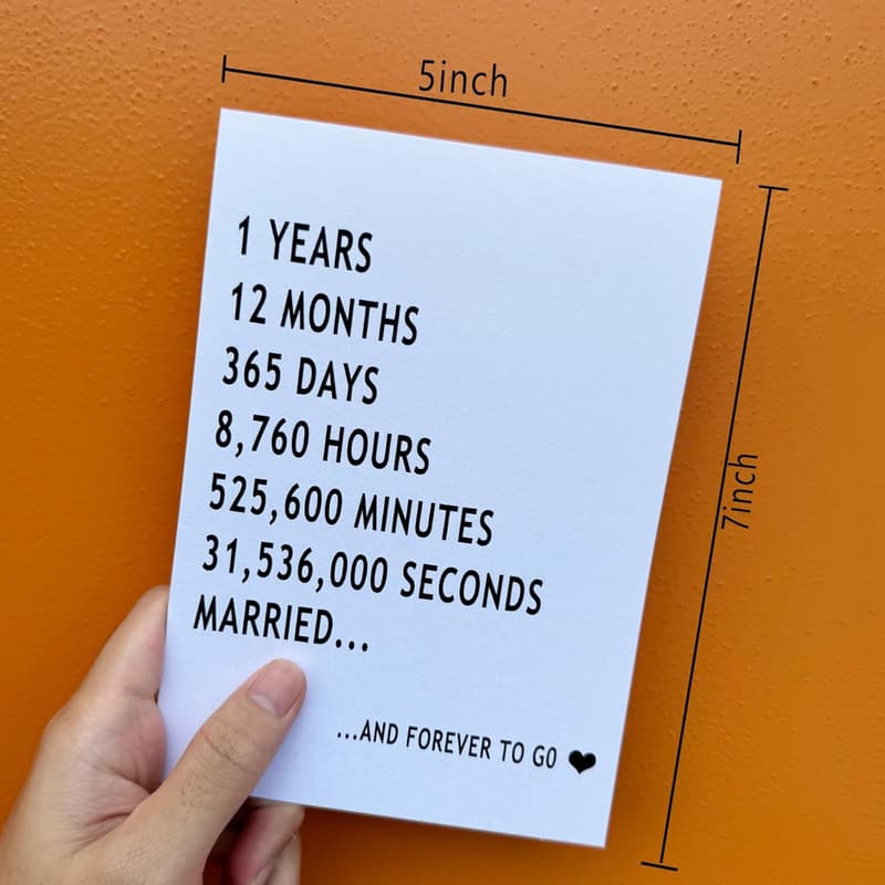 1st Wedding Anniversary Card - Funny Gift for Couples