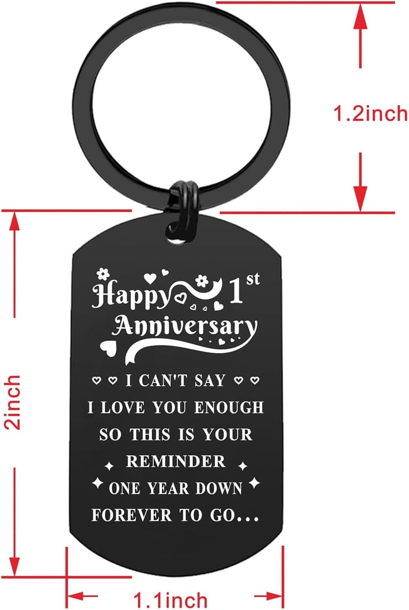 Anniversary Keychain Gift for Couples, Love Keepsake