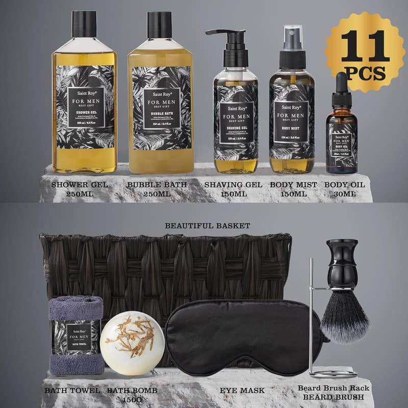 Men's Spa Gift Set with Beard Kit - Perfect for Father's Day