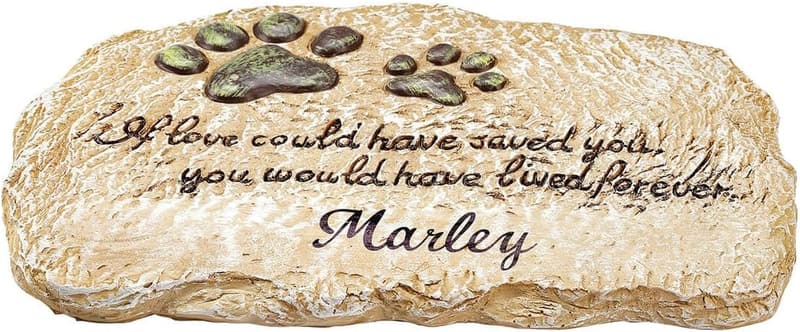 Customized Pet Memorial Garden Stone - 100% Resin Décor