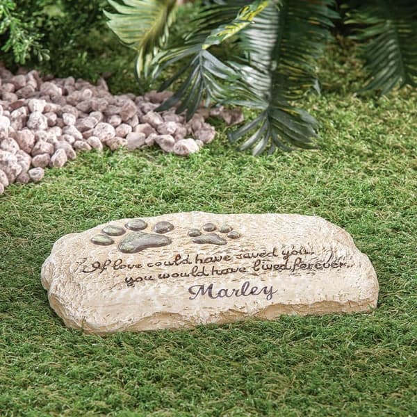 Customized Pet Memorial Garden Stone - 100% Resin Décor