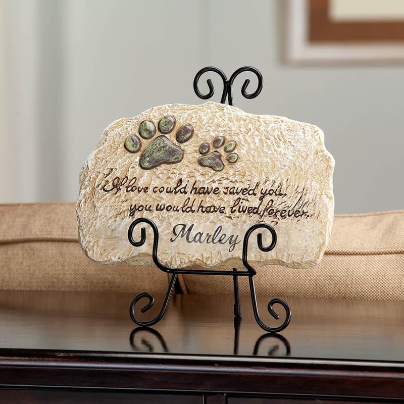 Customized Pet Memorial Garden Stone - 100% Resin Décor