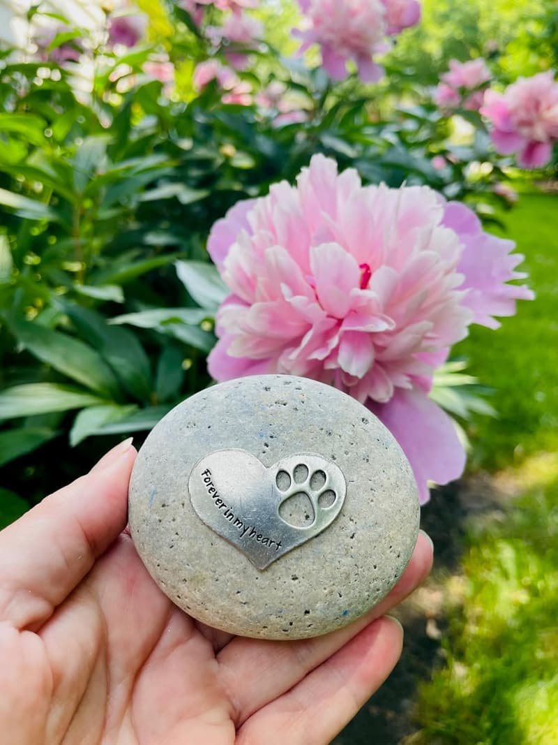 Dog Memorial Gift - Forever in My Heart Stone for Pet Loss