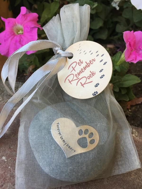 Dog Memorial Gift - Forever in My Heart Stone for Pet Loss