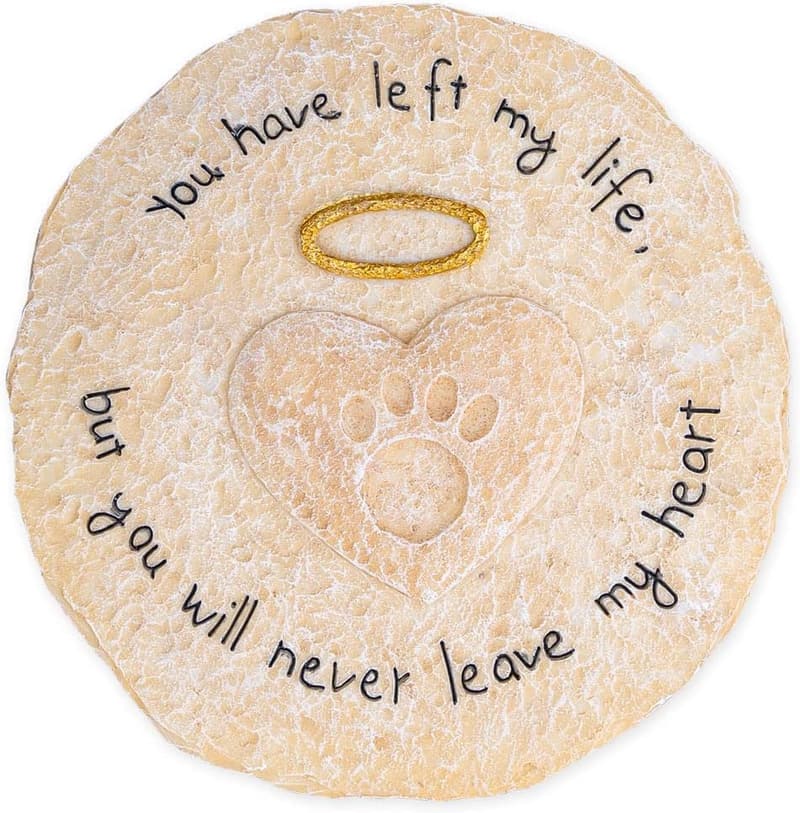 Pet Memorial Garden Stone - 'You Will Never Leave My Heart'