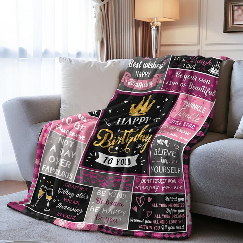 Mother's Day Birthday Blanket Gift for Women, 50