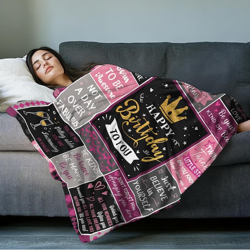 Mother's Day Birthday Blanket Gift for Women, 50