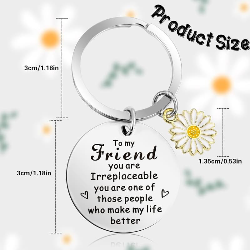 Friendship Sunflower Keychain Gift for Best Friends