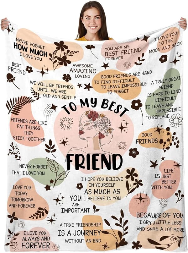 Friendship Blanket for Women - Perfect Birthday or Graduation Gift
