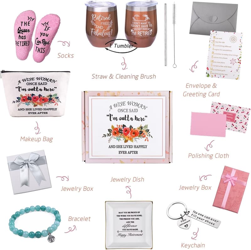 Women's Retirement Gift Basket for 2025 Retirees and Coworkers