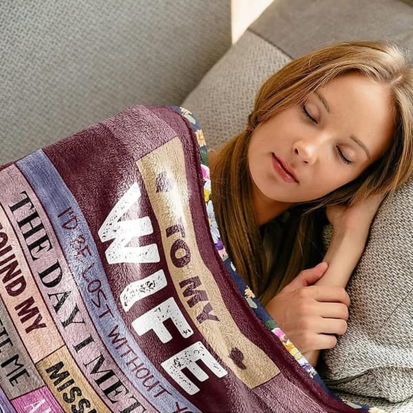 Romantic Anniversary Blanket Gift for Wife