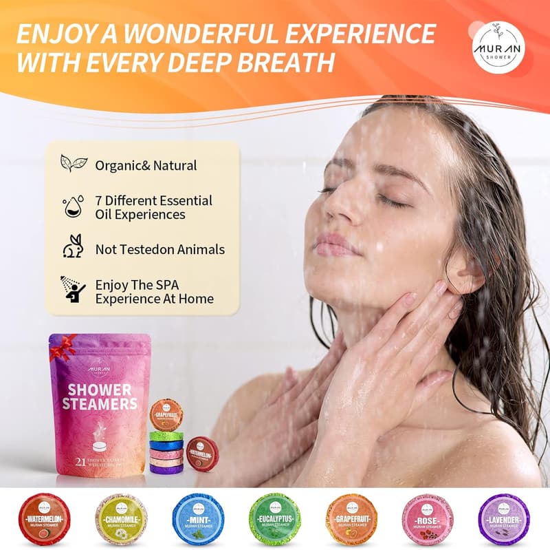 Father's Day Shower Steamers Gift Set - 21 Aromatherapy Bombs